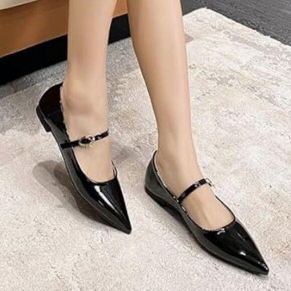 BRAND NEW LAUREN RALPH LAUREN LONDYN PATENT LEATHER MARY JANE BALLET FLATS - Picture 1 of 16
